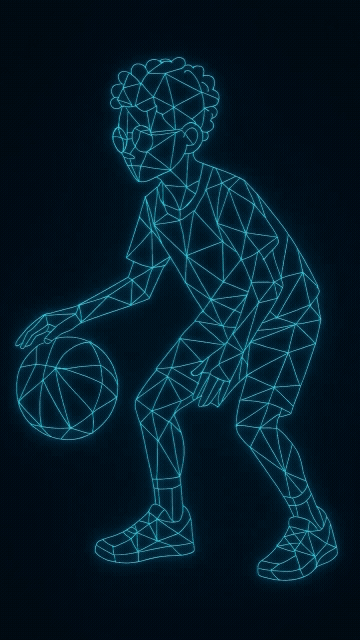 Basketball player animation